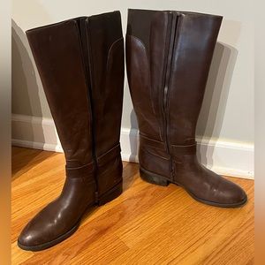 Ralph Lauren Wide Calf leather boot